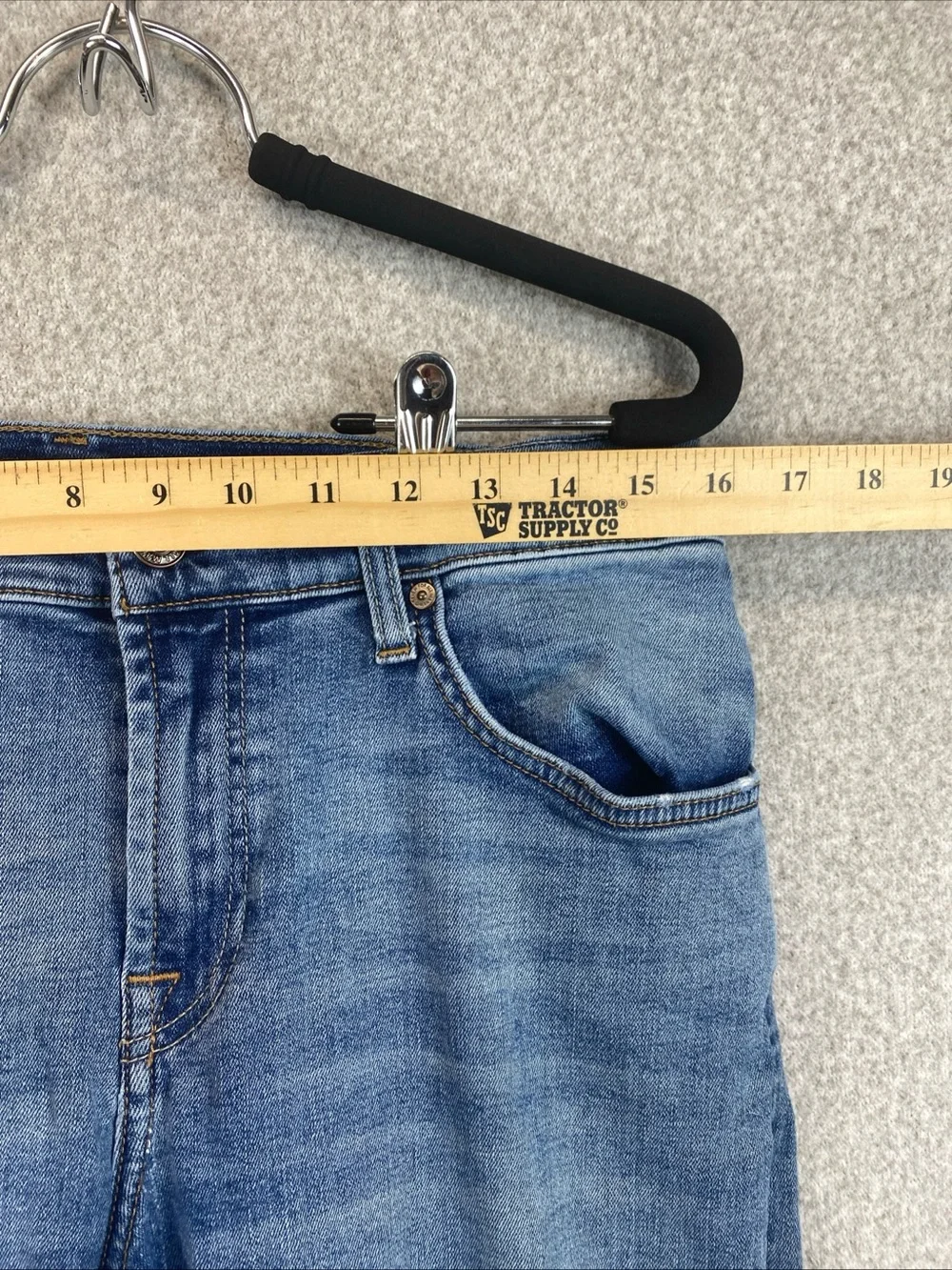 7 For All Mankind Slimmy Jeans Mens 33 Stretchy Mid Rise Denim Basics Slim Fit
